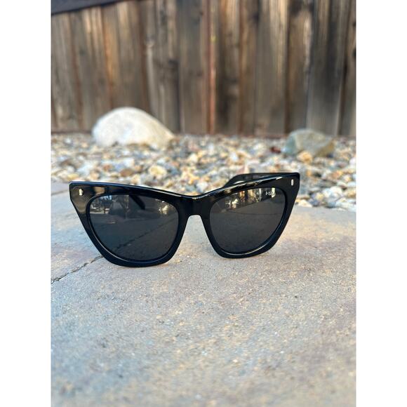 Free People x I-Sea Lexi Cat Eye Black Sunglasses main image 8